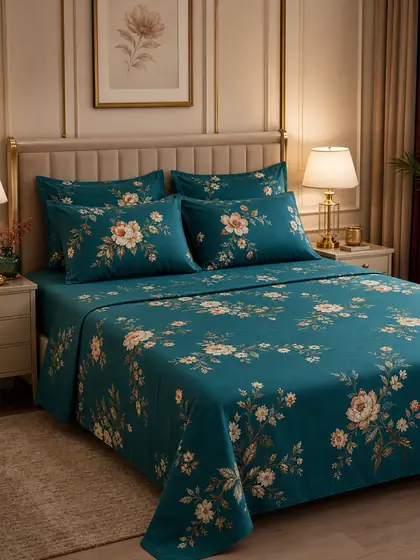 Teal bed sheet lookbook preview
