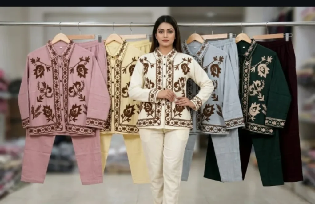 Krishna Collection Thread Embroidered Cotton Co-Ord Set